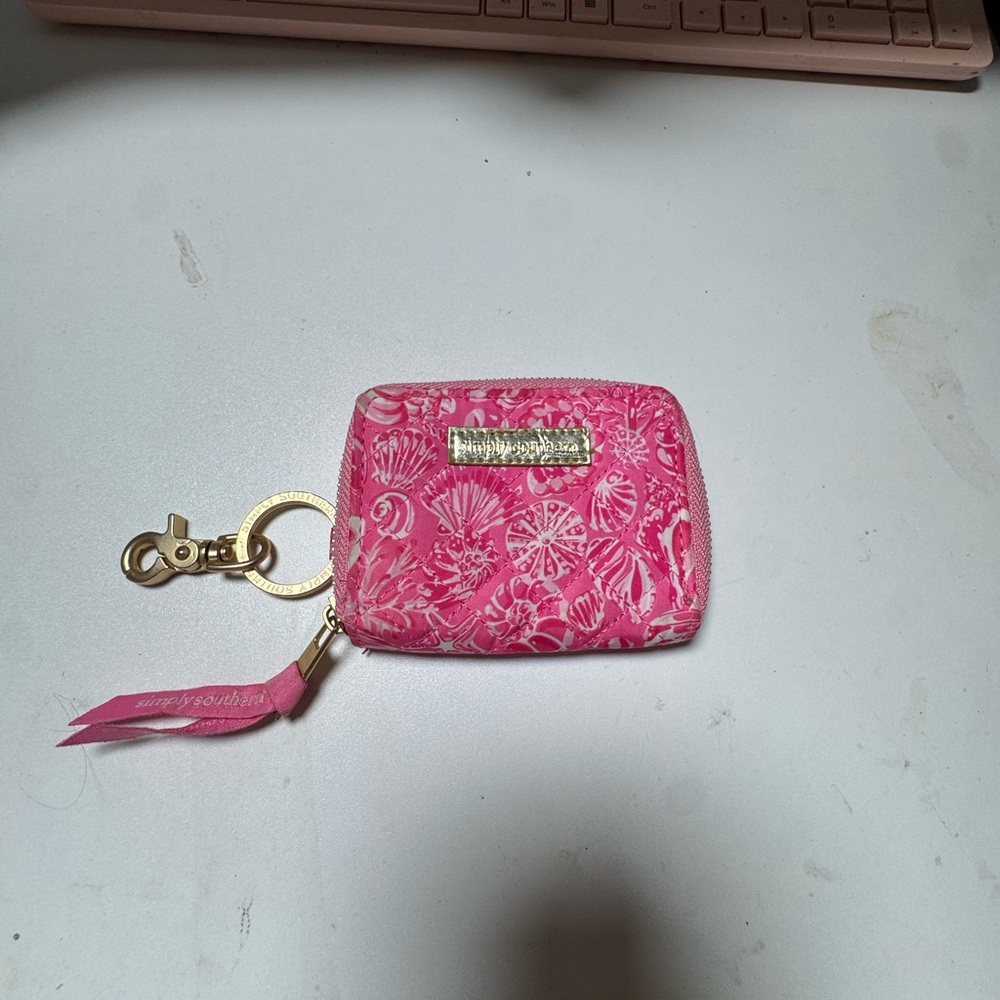Pink simply southern  Keychain Wallet